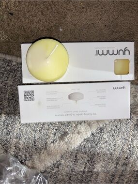 Yellow Floating Candle - Soft Scented Home Accent 2 boxes. 6 total